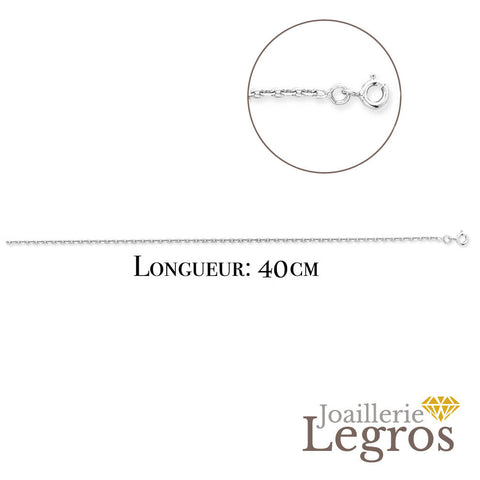 Bijou Chaîne forçat diamanté 1.7 mm en or blanc 18 carats [de 4.2g à 5.2g] joaillerie legros bijouterie