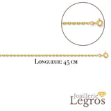 Bijou Chaîne forçat diamantée 2.4 mm en or jaune 18 carats [de 8.9g à 11.5g] joaillerie legros bijouterie