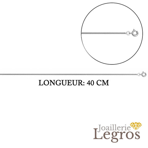 Bijou Chaine en argent maille gourmette 1.8mm [de 2,5g à 3,17g] Vieil argent joaillerie legros bijouterie