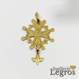 Bijou Pendentif croix Huguenote croix protestante or jaune 18 carats joaillerie legros bijouterie