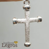 Bijou Croix or blanc diamantée pendentif 18 carats joaillerie legros bijouterie