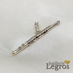 Bijou Pendentif Flûte traversière en argent 925 joaillerie legros bijouterie