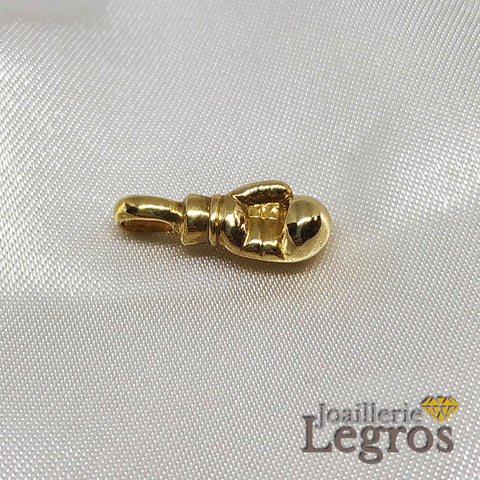 Pendentif Gants De Boxe En Or 14 Carats 585 – 14,5x10 Mm – Or Jaune Brillant Et Rhodié – Poids 0,63 G