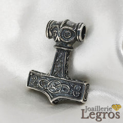 Bijou Pendentif Marteau de thor en Argent 925 joaillerie legros bijouterie