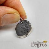 Bijou Médaille argent Arbre de vie gravé joaillerie legros bijouterie