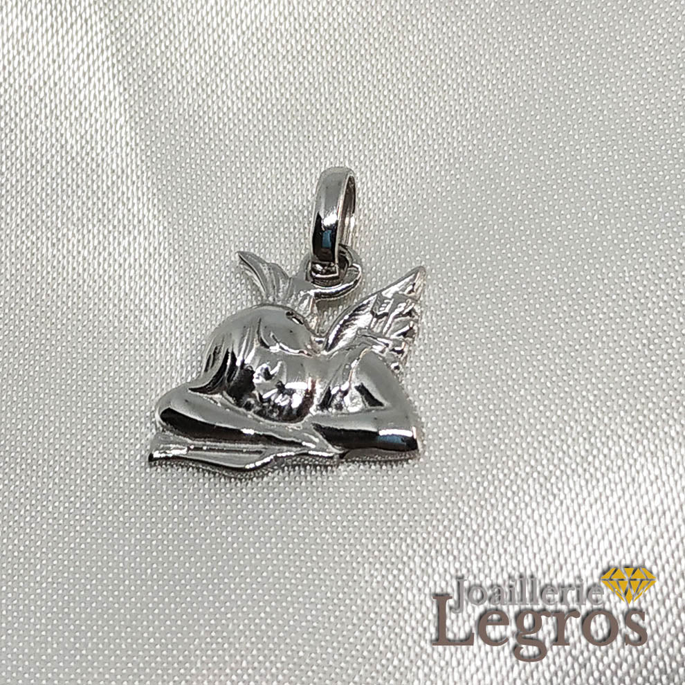 Bijou Médaille baptême ange découpé or 18 carats joaillerie legros bijouterie
