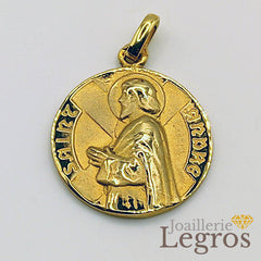 Bijou Médaille Saint André pendentif or jaune 18 carats joaillerie legros bijouterie