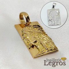 Bijou Médaille Vercingetorix rectangulaire Gaulois en or 18 carats OU argent 925 joaillerie legros bijouterie