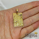 Bijou Médaille Vercingetorix rectangulaire Gaulois en or 18 carats OU argent 925 joaillerie legros bijouterie