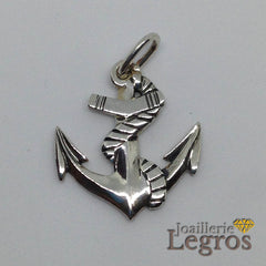 Bijou Pendentif Ancre Homme en Argent 925 joaillerie legros bijouterie