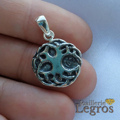Bijou Médaille Arbre de vie Celte en argent 925 joaillerie legros bijouterie