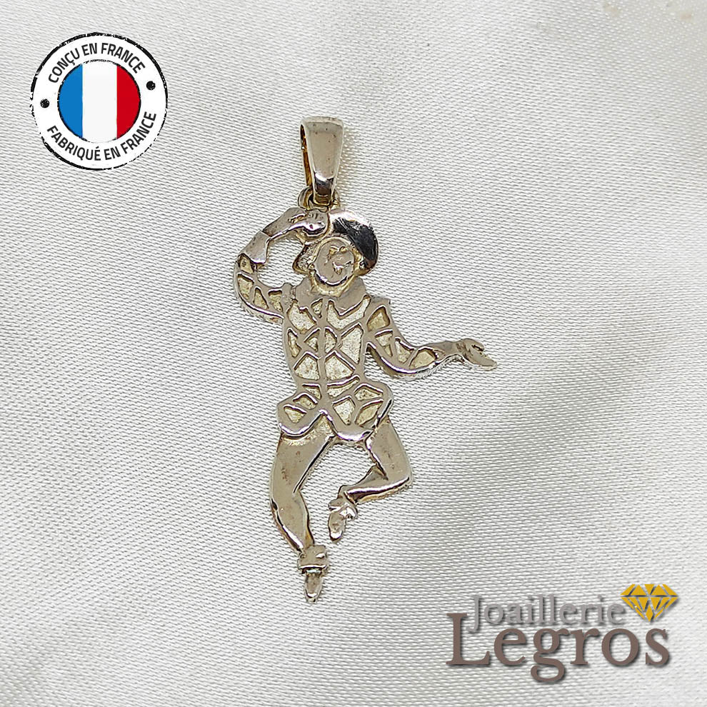 Bijou Pendentif arlequin en argent 925 joaillerie legros bijouterie