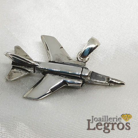 Pendentif Avion de chasse en argent 925 – Joaillerie Legros
