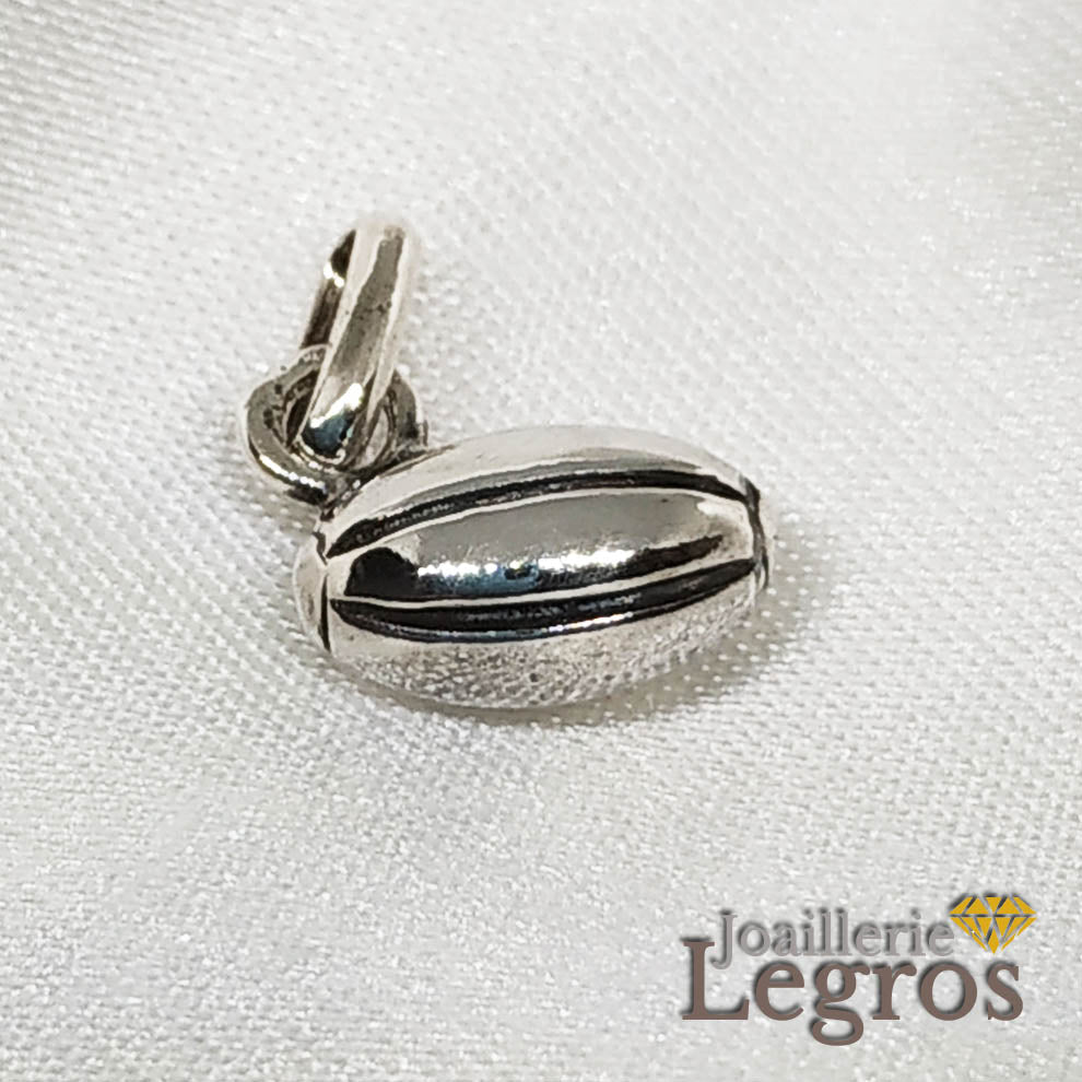 Bijou Pendentif ballon de rugby en Argent 925 joaillerie legros bijouterie