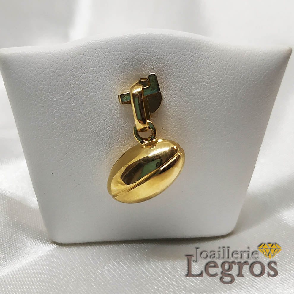 Bijou Pendentif ballon de rugby en or 18 carats (grand modèle) joaillerie legros bijouterie