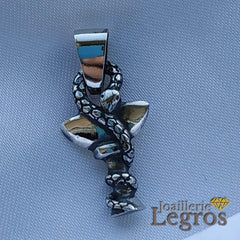 Bijou Pendentif Caducée Pharmacien en Argent 925 joaillerie legros bijouterie