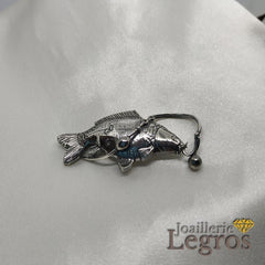Bijou Pendentif Poisson Carpe Argent 925 en 3D joaillerie legros bijouterie