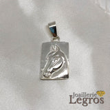 Bijou Pendentif Médaille cheval Plaque en argent 925 joaillerie legros bijouterie