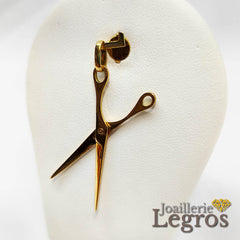 Bijou Pendentif ciseaux de coiffure en or jaune 18 carats joaillerie legros bijouterie