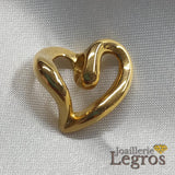 Bijou Pendentif Coeur entrelacé en or jaune 18 carats joaillerie legros bijouterie
