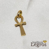 Bijou Pendentif petite croix de vie or jaune 18 carats joaillerie legros bijouterie