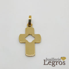 Bijou Pendentif croix ajourée or jaune 18 carats joaillerie legros bijouterie
