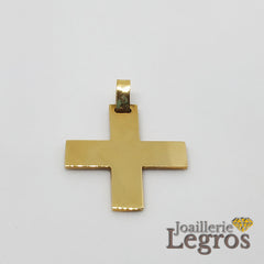Bijou Pendentif croix grecque or jaune 18 carats joaillerie legros bijouterie