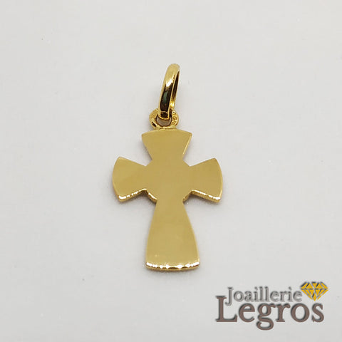 Bijou Pendentif croix or jaune 18 carats fantaisie joaillerie legros bijouterie