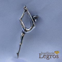 Bijou Pendentif gymnaste en argent 925 joaillerie legros bijouterie