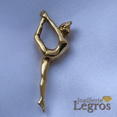Bijou Pendentif gymnaste en or jaune joaillerie legros bijouterie
