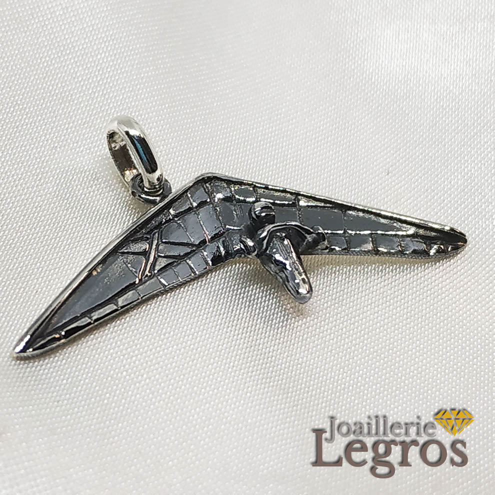 Bijou Pendentif deltaplane parapente en argent 925 joaillerie legros bijouterie