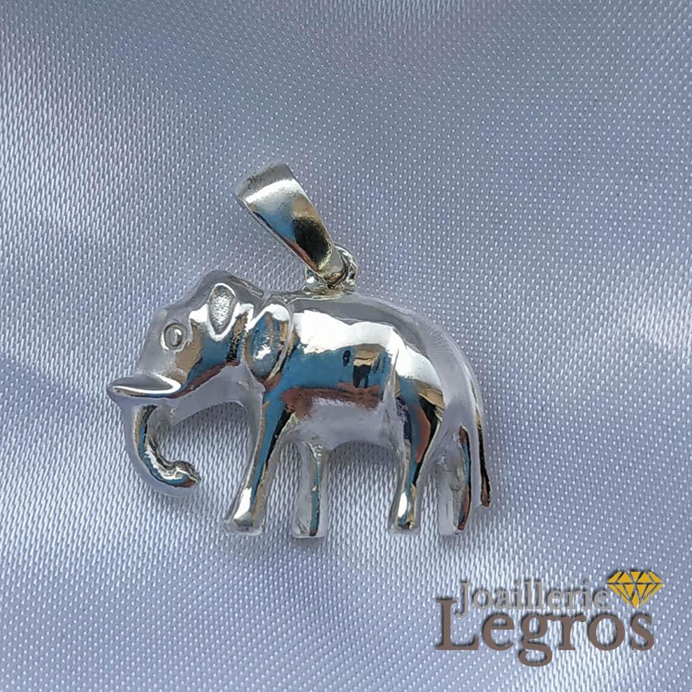 Bijou Pendentif éléphant en argent 925 joaillerie legros bijouterie