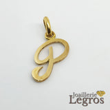 Bijou Pendentif lettre initiale en or jaune 18 carats joaillerie legros bijouterie