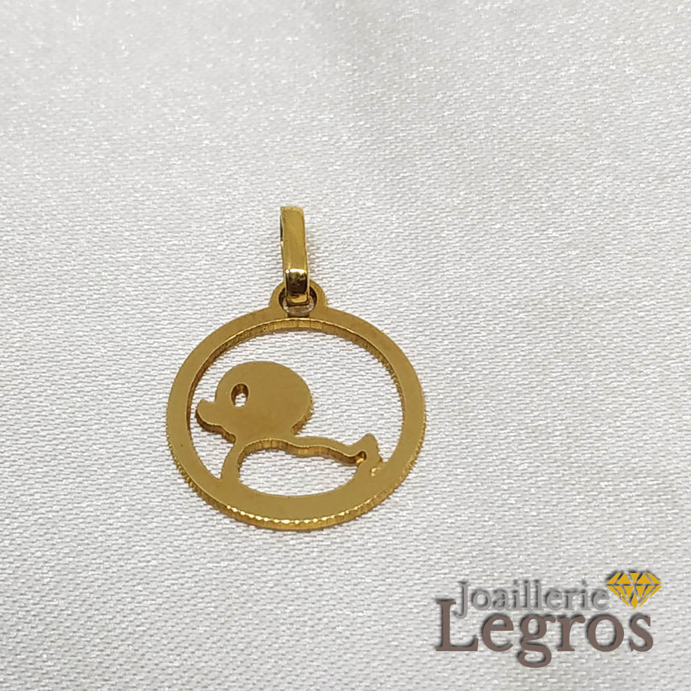 Bijou Pendentif Enfant Canard or jaune 18 carats joaillerie legros bijouterie