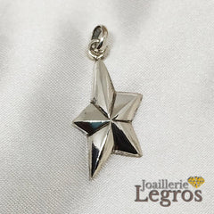 Bijou Pendentif Etoile 3D en argent 925 joaillerie legros bijouterie