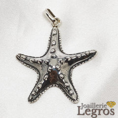 Bijou Pendentif étoile de mer argent 925 joaillerie legros bijouterie