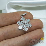 Bijou Pendentif flocon de neige or blanc 18 carats et diamants joaillerie legros bijouterie