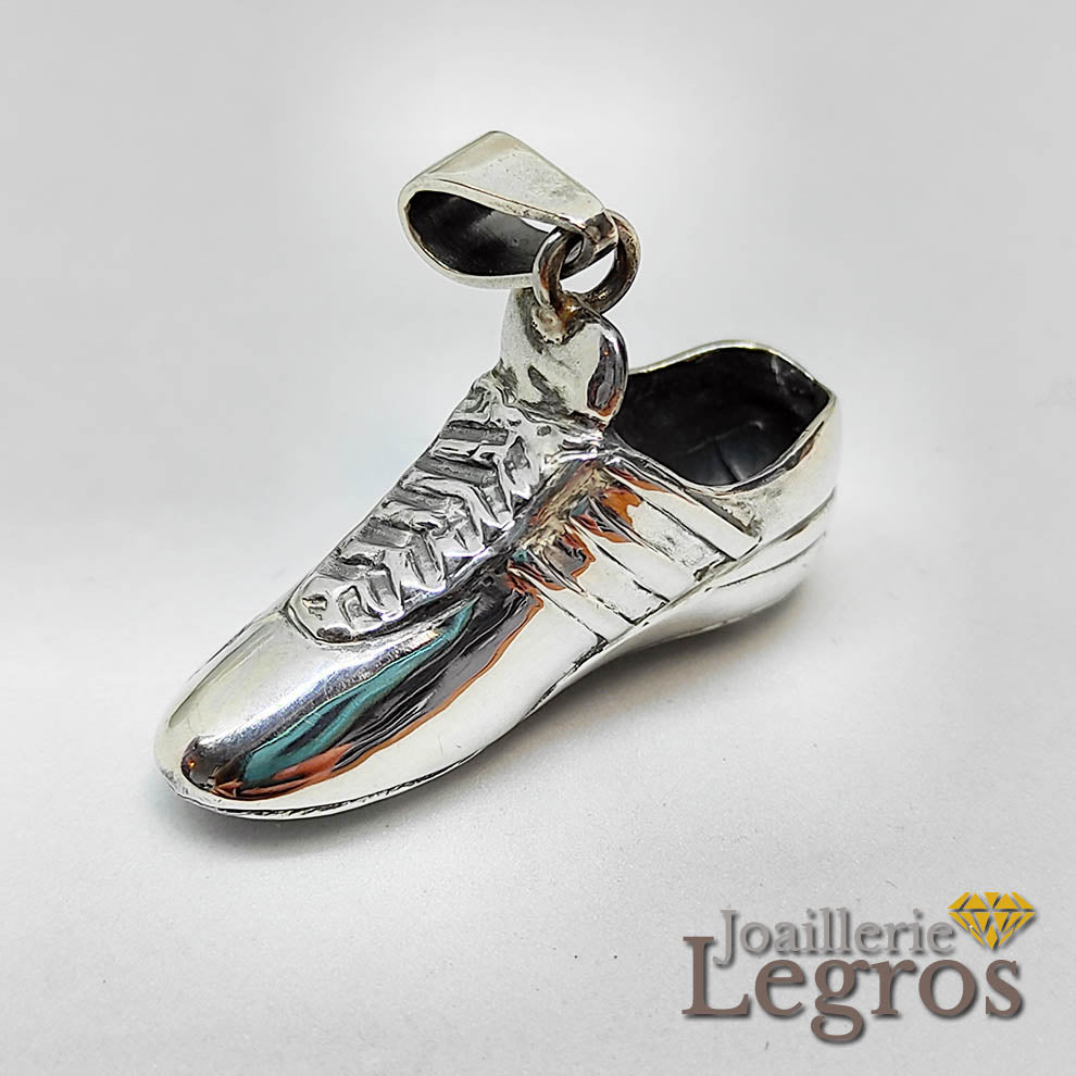 Bijou Pendentif chaussure à crampons Football Rugby en Argent 925 joaillerie legros bijouterie