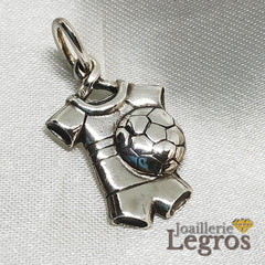 Bijou Pendentif football Maillot et ballon en Argent 925 joaillerie legros bijouterie