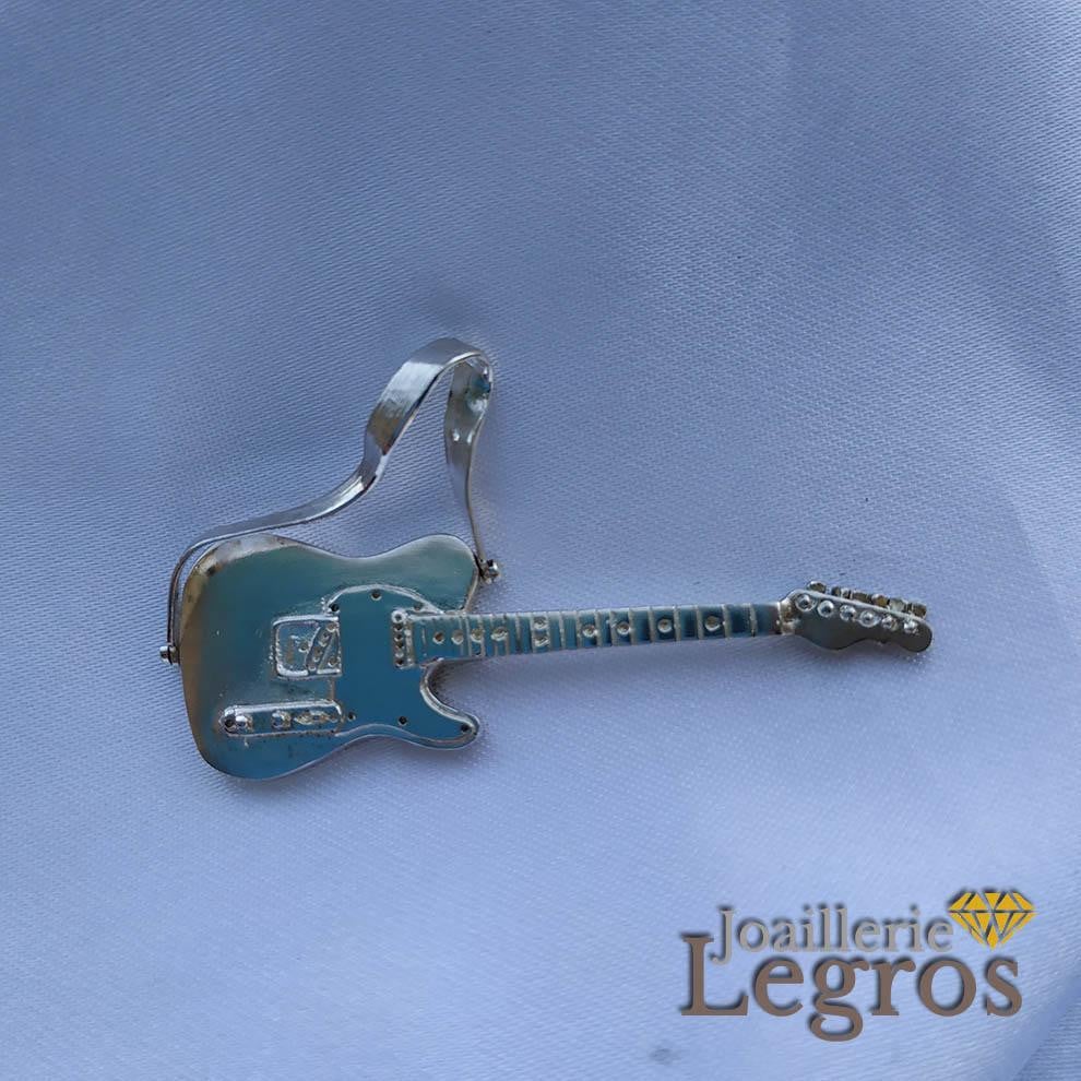Bijou Pendentif Guitare électrique en argent 925 joaillerie legros bijouterie
