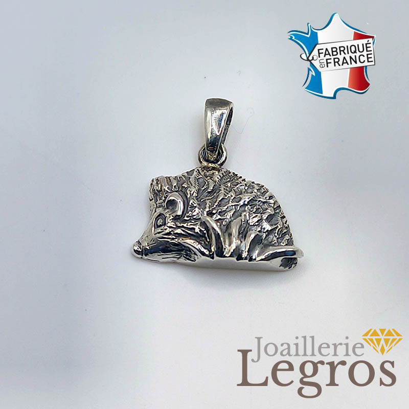 Bijou Pendentif Hérisson en argent 925 joaillerie legros bijouterie