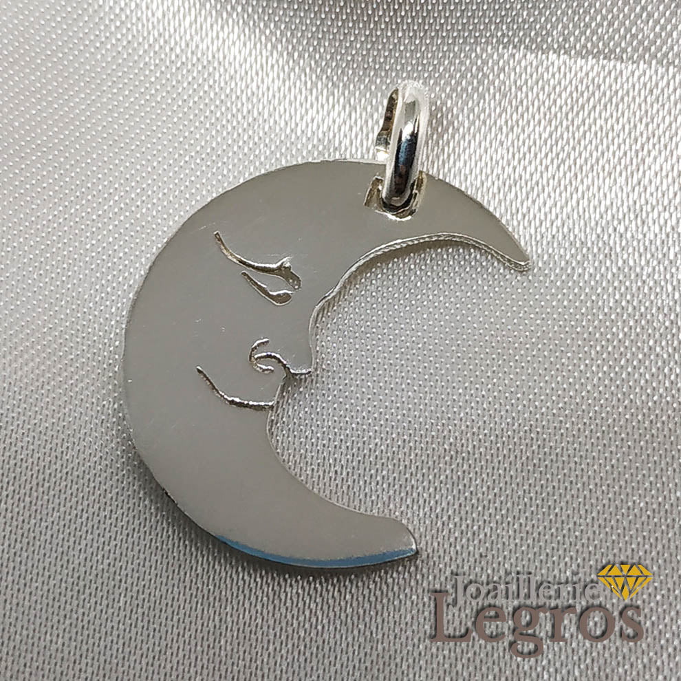 Bijou Pendentif demi lune argent 925 joaillerie legros bijouterie