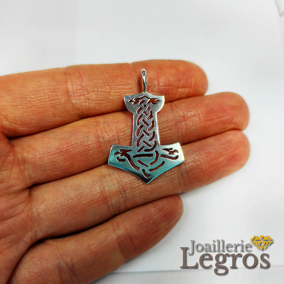 Bijou Pendentif Marteau de Thor en argent 925 - avec ou sans rune joaillerie legros bijouterie