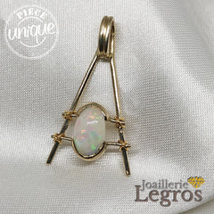 Bijou Opale Pendentif en or jaune et blanc 18 carats joaillerie legros bijouterie