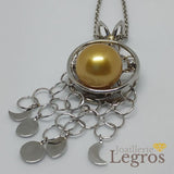 Bijou Pendentif attrape rêve Or Gris Phases de Lune Perle Gold joaillerie legros bijouterie traditionnelle