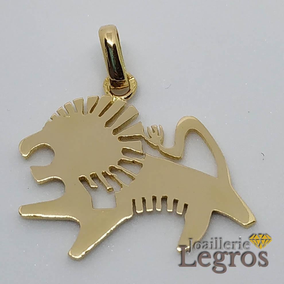 Bijou Pendentif lion africain en or joaillerie legros bijouterie