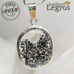 Bijou Pendentif quartz inclusions d'hématite en Argent 925 joaillerie legros bijouterie