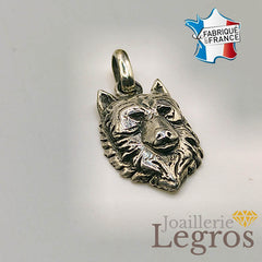 Bijou Pendentif tête de loup argent 925 joaillerie legros bijouterie