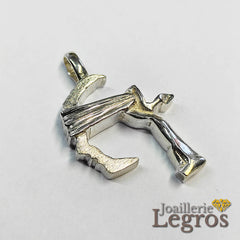 Bijou Pendentif Corse sculpture bandeau en argent 925 joaillerie legros bijouterie