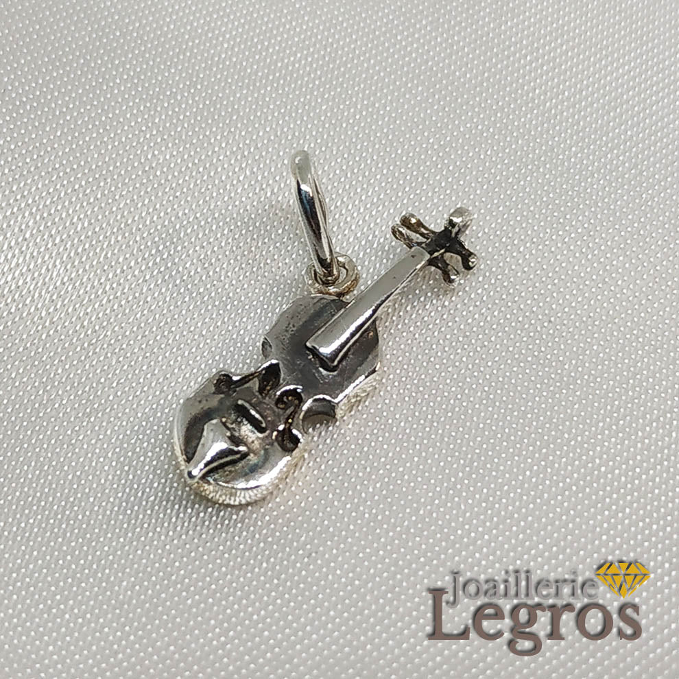 Bijou Pendentif Violon Instrument de musique en argent 925 joaillerie legros bijouterie